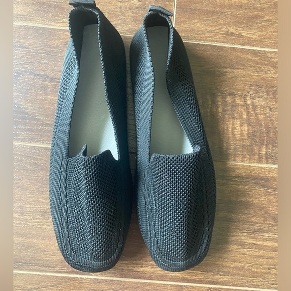 Black Slip On Flat Loafers Size 37 - Picture 2 of 8